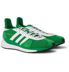 adidas Consortium - Human Made Tokio Solar Leather-Trimmed Mesh and Suede Sneakers - Green