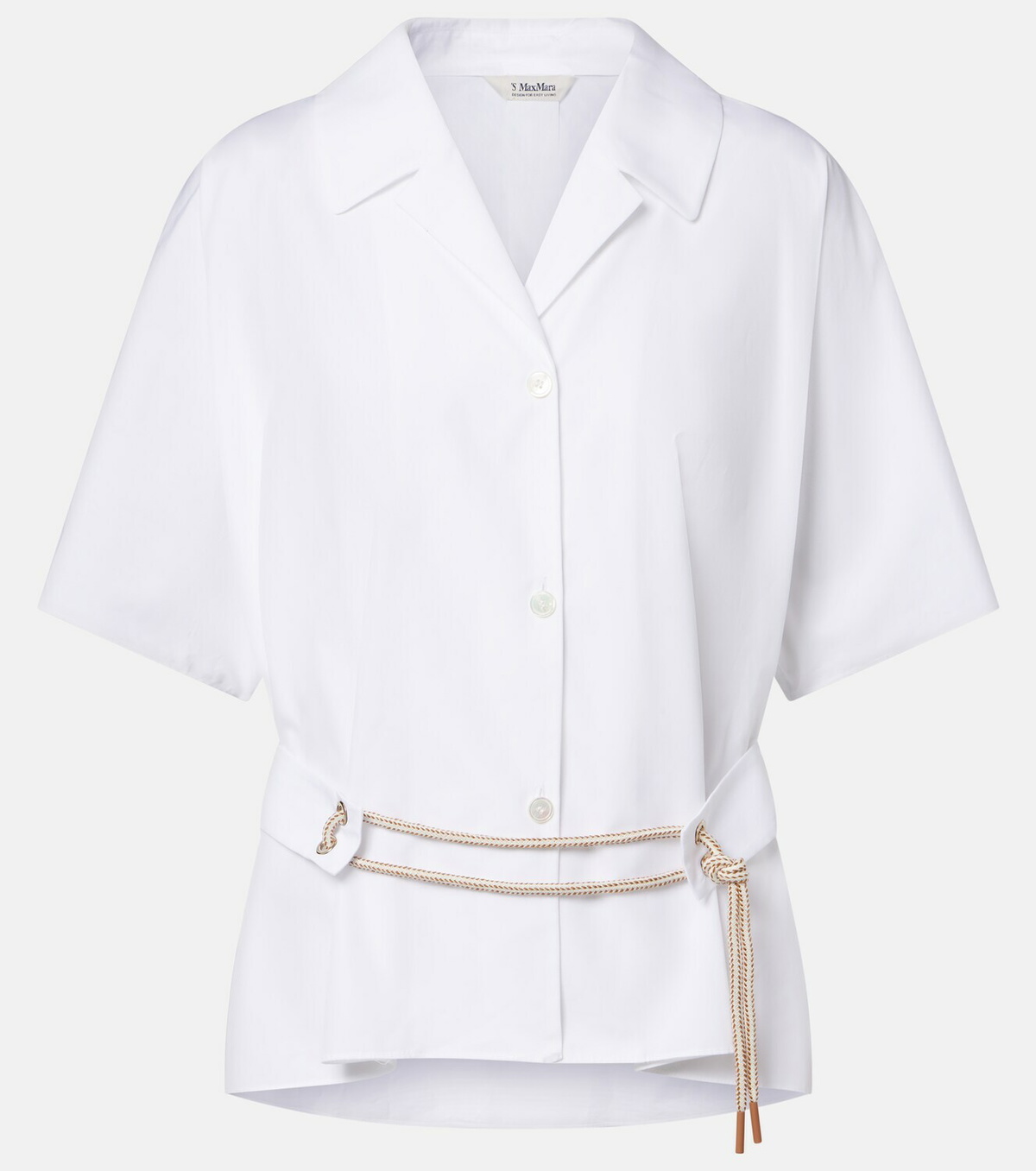 'S Max Mara Carisma belted cotton poplin shirt