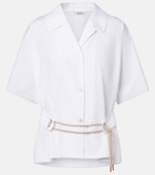 'S Max Mara Carisma belted cotton poplin shirt