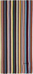 Paul Smith Multicolor Knitted Merino Wool Signature Stripe Scarf