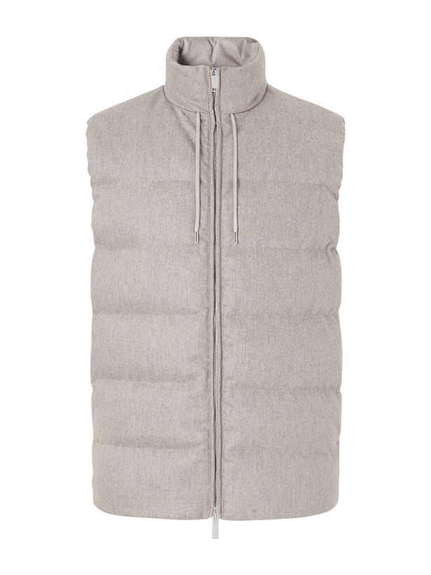 Photo: Slowear - Montedoro Quilted Wool-Blend Down Gilet - Neutrals