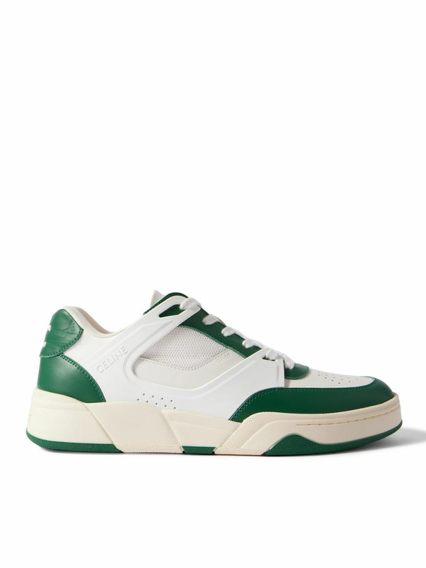 Photo: CELINE - CT-09 Leather, Rubber and Mesh Sneakers - Green