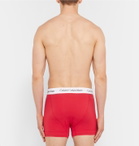 Calvin Klein Underwear - Three-Pack Stretch-Cotton Boxer Briefs - Red