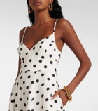 Zimmermann Polka-dot linen midi dress