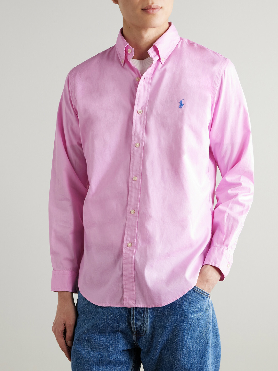 Polo Ralph Lauren - Logo-Embroidered Cotton Shirt - Pink