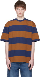Marni Navy & Tan Maxi-Stripe Cotton T-shirt