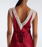 Rixo Keily lace-trimmed satin maxi dress