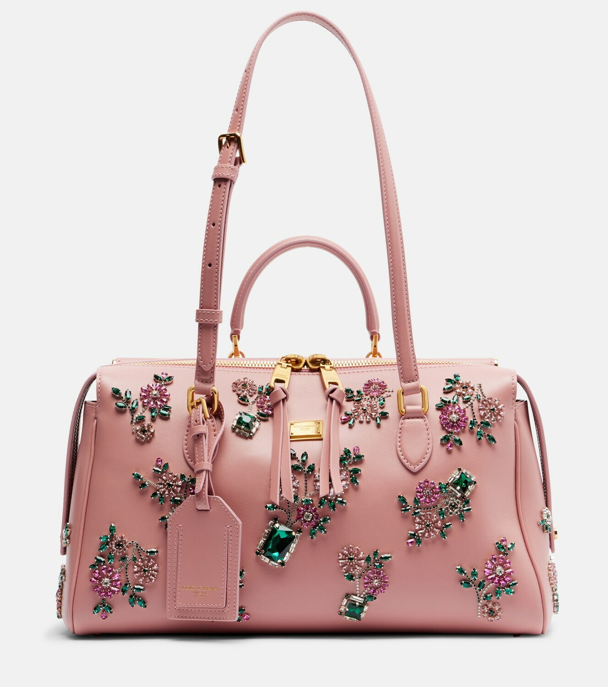 Dolce&Gabbana Vittoria Large embellished leather tote bag