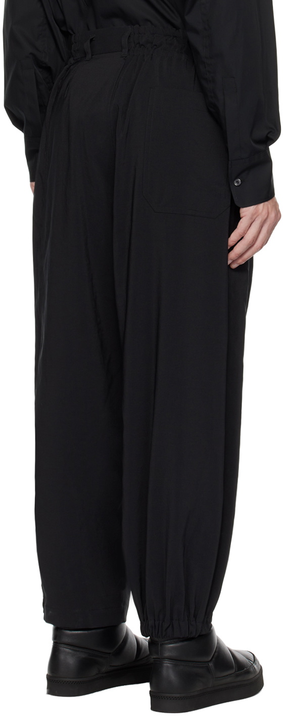 Y's Black Paneled Trousers