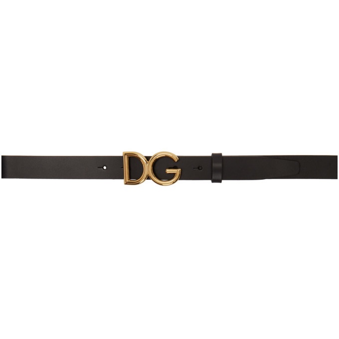 Photo: Dolce and Gabbana Black Logo Belt