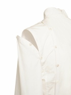 ROCHAS Ruched Cotton Poplin Midi Dress