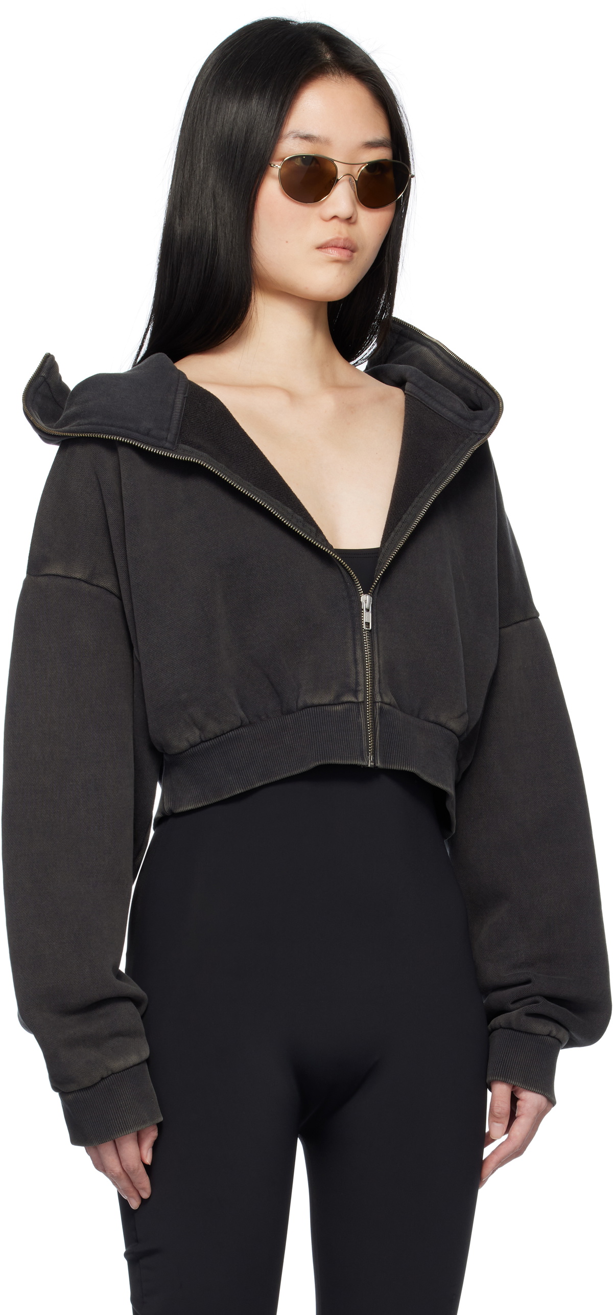 entire studios XL 黒 Cropped Full Zip Entire Studios - 【残りわずか】Cropped Full Zip | ACRMTSM