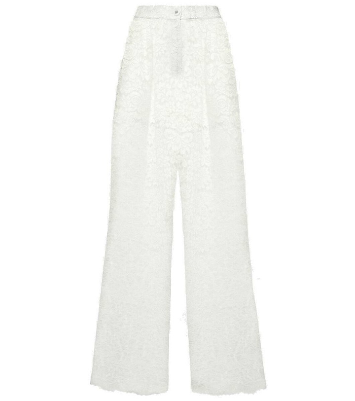 Photo: Dolce&Gabbana High-rise lace flared pants