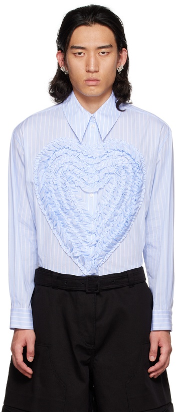 Photo: Simone Rocha SSENSE Exclusive Blue Ruffle Heart Shirt