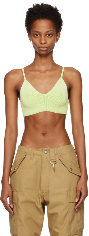 Photo: John Elliott Off-White & Yellow V-Neck Bra