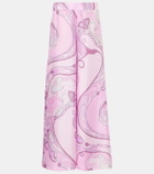Pucci Vivara silk twill wide-leg pants