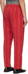 HARAGO Red Appliqué Trousers