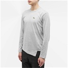 Comme des Garçons SHIRT Men's x Lacoste Long Sleeve Asymmetric T-Shirt in Top Grey