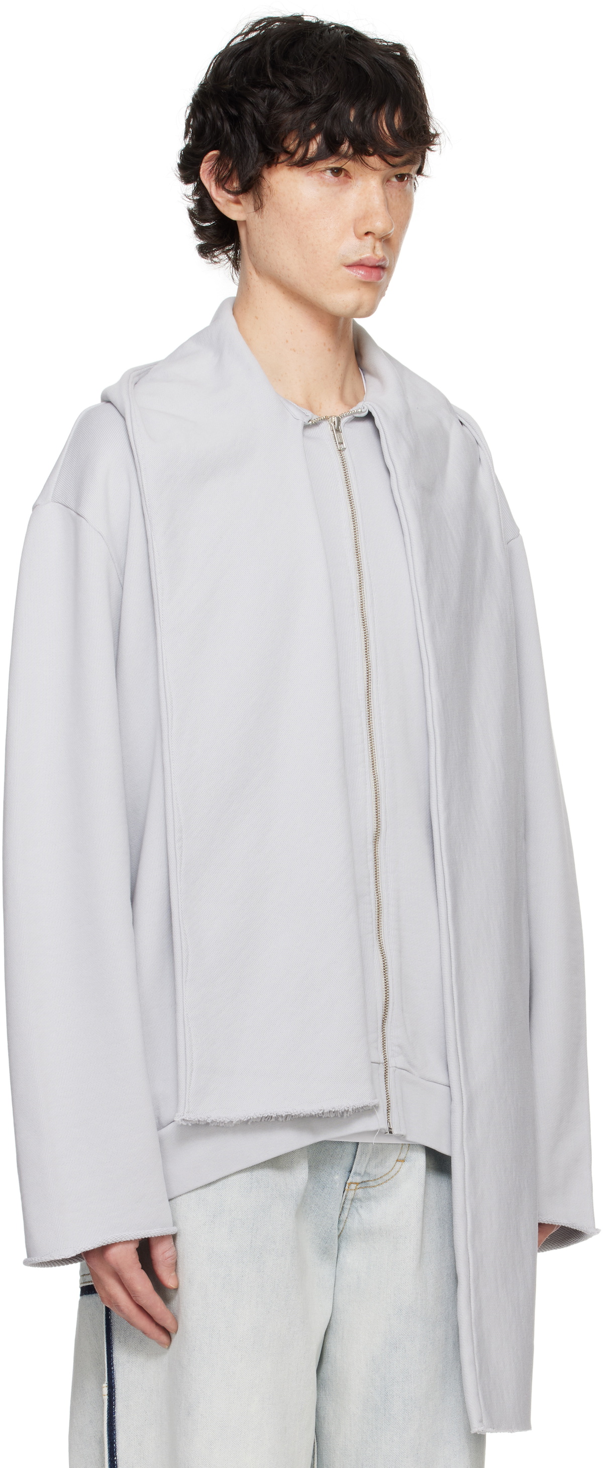 Camiel Fortgens Gray Scarf Hoodie Camiel Fortgens