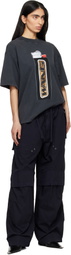 Alexander Wang Black Oversized Graphic T-shirt