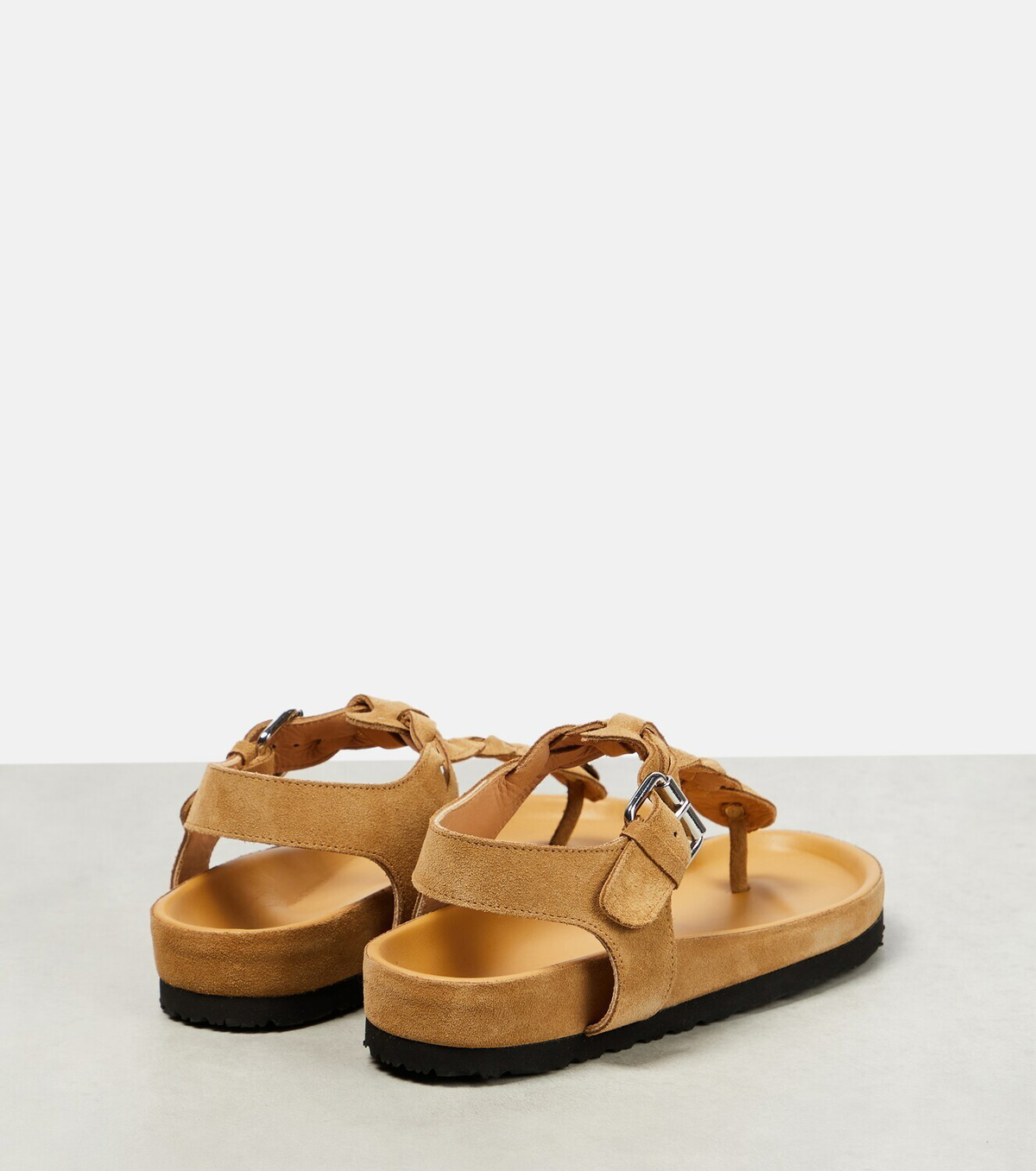 【Isabel Marant】 Brookメタリックレザーサンダル Brook metallic leather sandals in silver - Isabel Marant