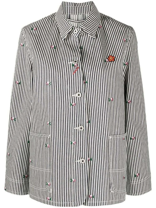 Photo: KENZO - Striped Cotton Shirt Jacket