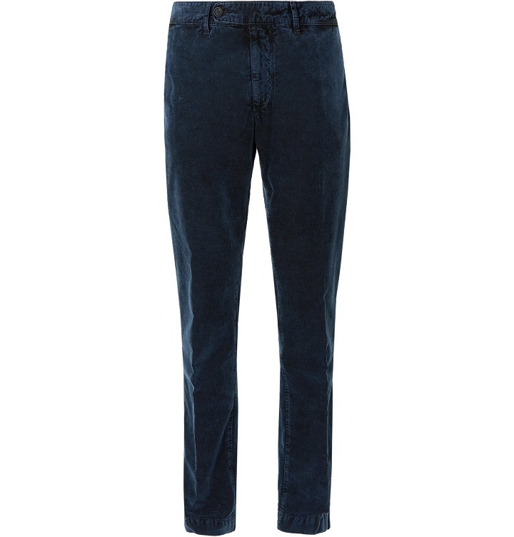 Photo: Massimo Alba - Tapered Cotton-Corduroy Suit Trousers - Blue