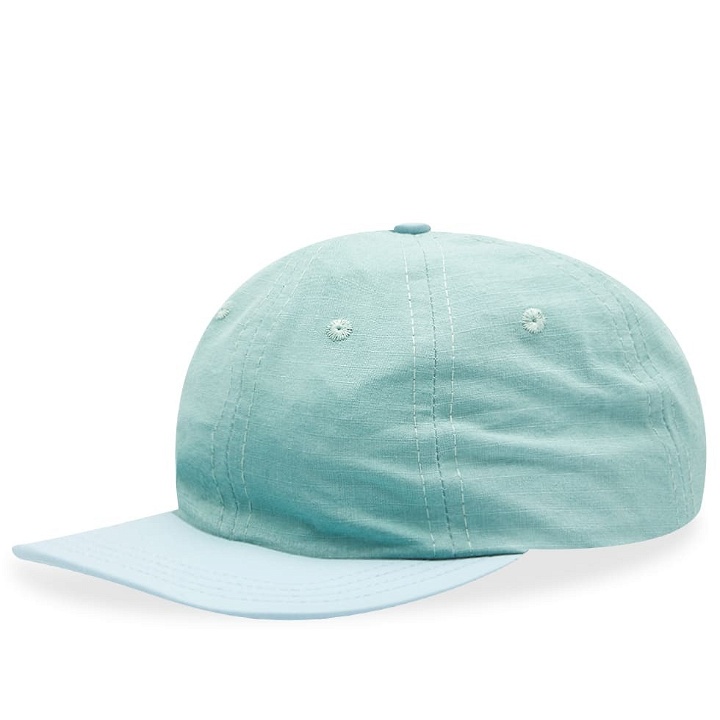 Photo: Lite Year 2-Tone Cotton 6 Panel Cap in Patina Green/Blue