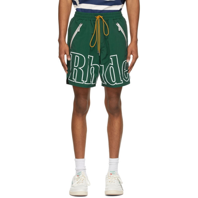 Photo: Rhude Green RH Logo Shorts