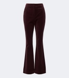 Veronica Beard Gracie cotton-blend velvet flared pants