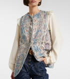 Etro Paisley cotton-blend jacquard vest