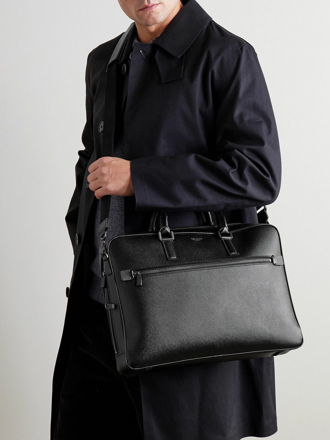 Serapian - Evoluzione Cross-Grain Leather Briefcase