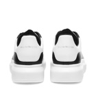 Alexander McQueen Men's Heel Tab Wedge Sole Sneakers in Black/White