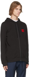 Hugo Black Daple Zip Hoodie