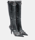 Balenciaga Cagole 90 leather knee-high boots