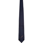 Gucci Navy Silk GG Tie