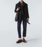 Gucci Web Stripe double-breasted wool peacoat