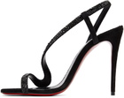 Christian Louboutin Black Rosalie Strass 100 Heeled Sandals