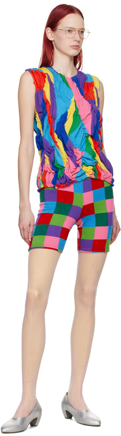 Comme des Garçons Multicolor Intarsia Shorts