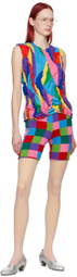 Comme des Garçons Multicolor Intarsia Shorts