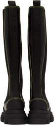 GANNI Black High Chelsea Boots