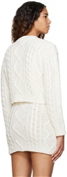 Rokh Off-White Nylon Cardigan Set