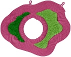 Ugly Rugly SSENSE Exclusive Pink & Green Amoeba Wreath