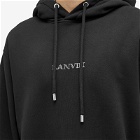 Lanvin Men's Embroidered Logo Hoodie in Black
