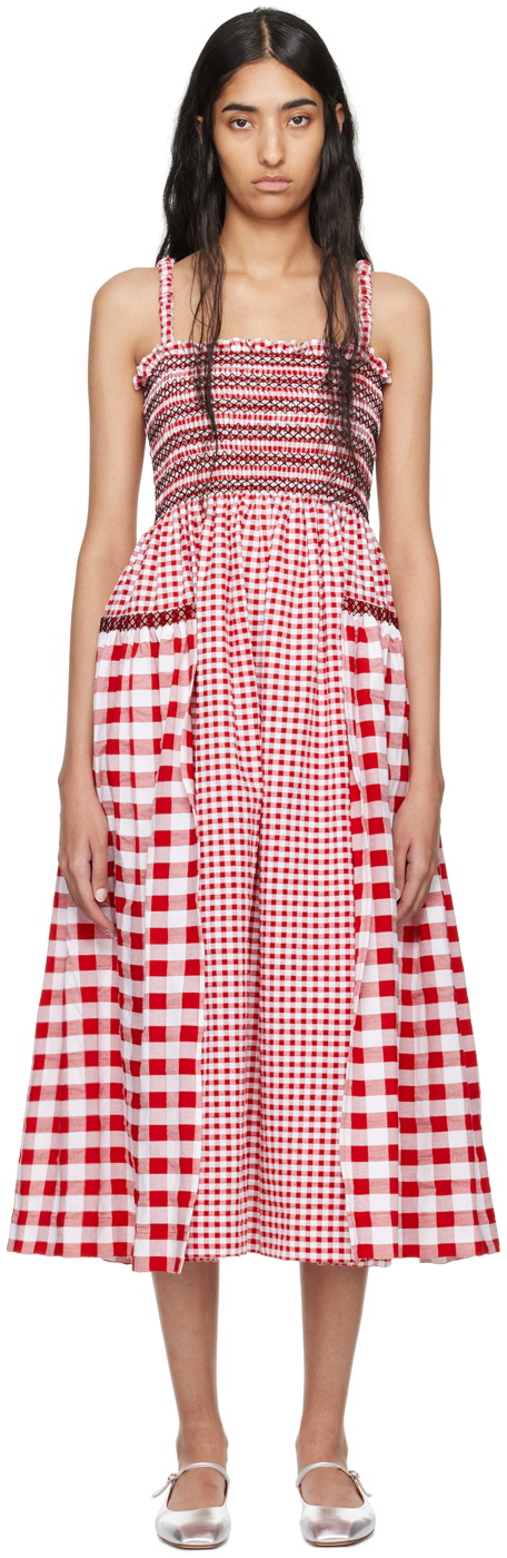 Molly Goddard Red Jacob Midi Dress