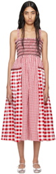 Molly Goddard Red Jacob Midi Dress