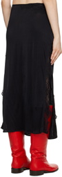 VAILLANT Black Cigarette Midi Skirt