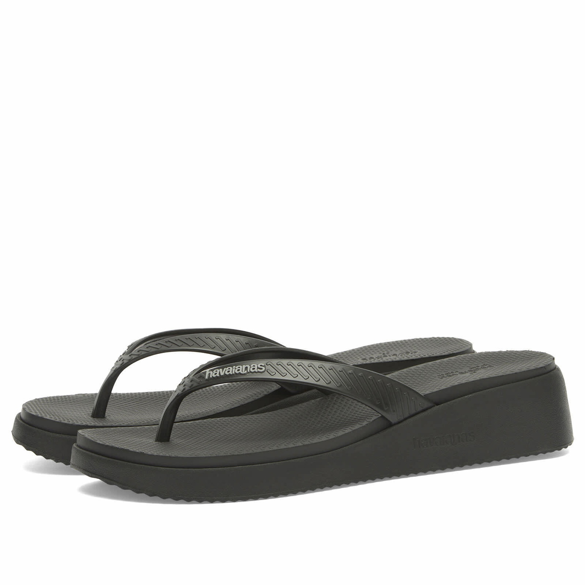 Havaianas Women's High Platform Flip Flops in Black