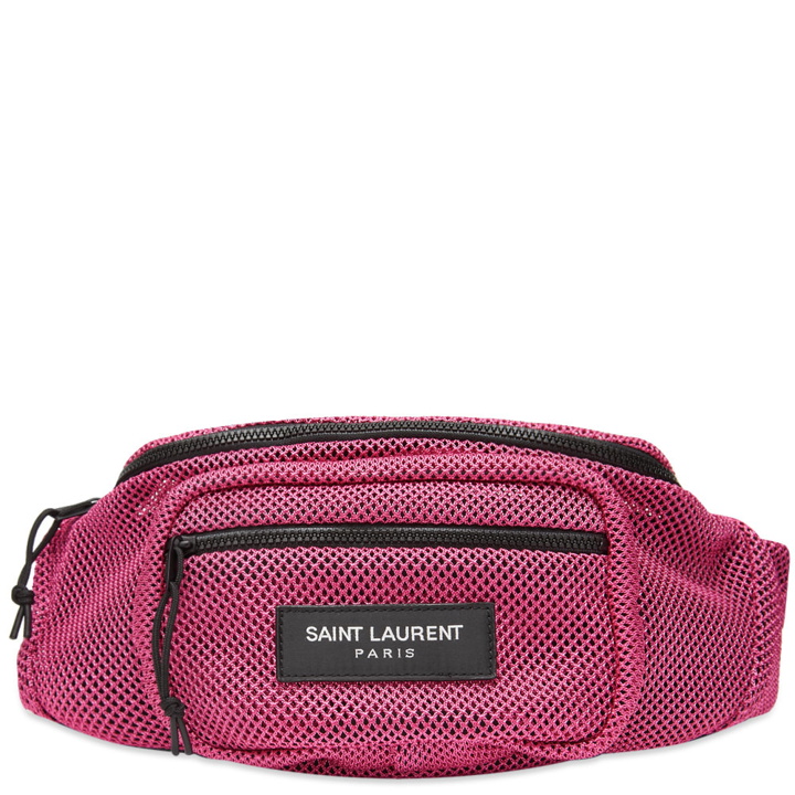 Photo: Saint Laurent Men's Mesh Waist Bag in Pink