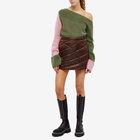 Daniëlle Cathari Women's x Woolrich Quilted Mini Skirt in Chocolate Brown